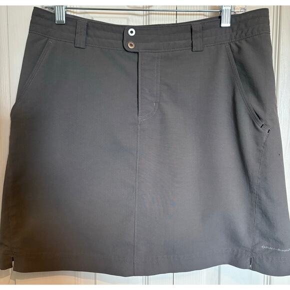 Columbia Titanium skort omnishield size 8 gray packable in pocket - Picture 1 of 11
